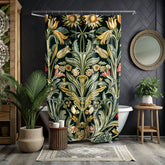 William Morris Floral Print Shower Curtain, Floral Bathroom Decor, William Morris Inspired Bathroom Display, Vintage Floral Shower Curtain