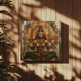 Goddess Pachamama Canvas Art, Earth Mother Boho Wall Decor, Spiritual Nature Goddess Art, Eco-Friendly Canvas Art Gift
