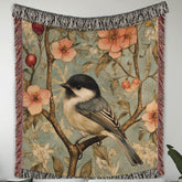 Vintage Bird Throw Blanket, William Morris Inspired Woven Blanket, Reading Blanket, Picnic Blanket, Blanket for Movie Night, New Home Gift