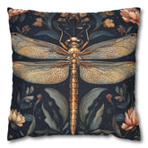 William Morris Dragonfly Pillow, Vintage Insect Accent Pillow, Botanical Throw Pillow, Floral Insect Cushion, Nature-Inspired Pillow Case