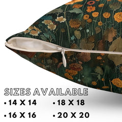 a pillow is shown with a zippered closure