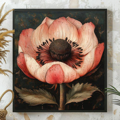 Botanical Canvas Art, Vintage Botanical Horizontal Canvas Art, Rustic Nature-Inspired Artwork, Cottagecore Botanical Print