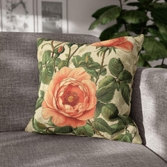 William Morris Rose Pillow, Art Nouveau Floral Pillow Cover for Sofa or Bed, Vintage William Morris Style Cushion, Botanical Throw Pillow