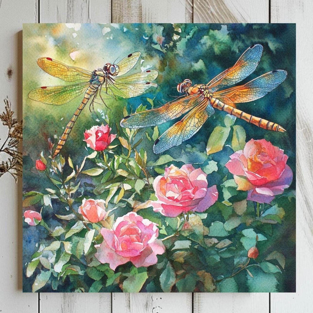 Flower Canvas Art, Vibrant Floral Wall Decor, Modern Boho Artwork for Living Room or Bedroom, Unique Gift for Art Lovers