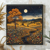 William Morris Art Autumn Forest Canvas Wall Art, Vintage Botanical Art, Rustic Autumn Decor, Elegant Seasonal Canvas Print