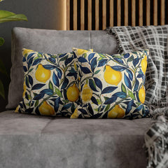Lemon Tree Pillow William Morris Inspired Throw Cottagecore Flower Botanical Pillow Maximalist Luxury Aesthetic Cute Decor, Morris Inspired