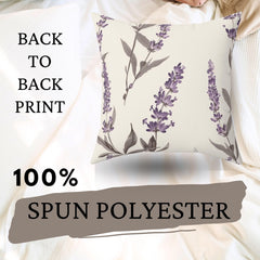 Lavender Throw Pillow Purple Floral Cushion Lavender Pillow Case Purple Floral Decor Indoor Outdoor Pillow Cover Floral Pillow Accent