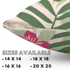Tropical Throw Pillow Florals Palm Tree Leaves Pillow Cover Tropical Pillow Case Tropical Decor Palm Tree Leaves Cushion Cover