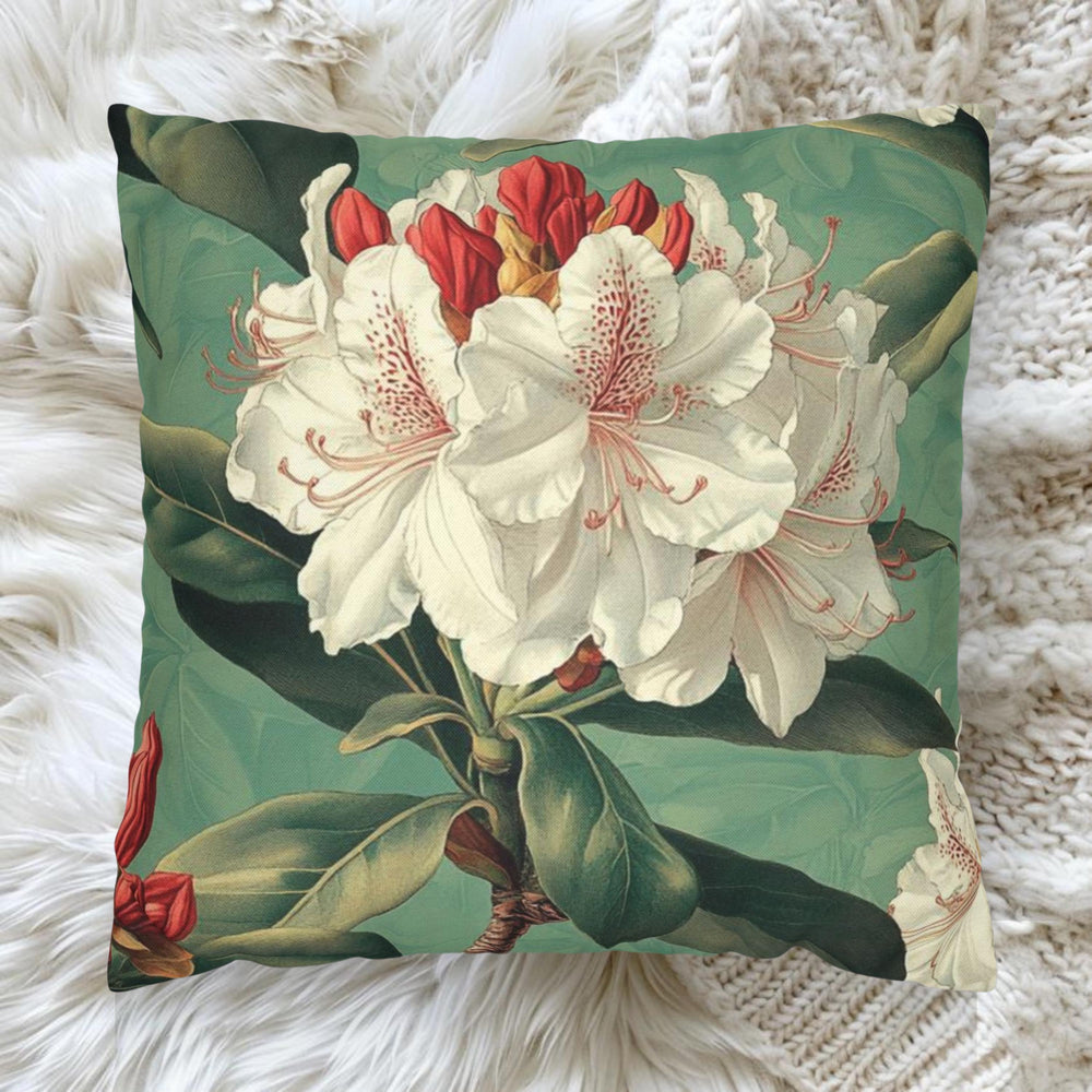 William Morris Rhododendron Pillow, Floral Accent Cushion, Botanical Throw Pillow, Vintage Floral Pillow Case, Nature-Inspired Pillow Cover
