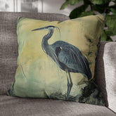 Vintage Style Home Decor Pillowcases, Heron Print Throw Pillow in Standard Size, William Morris Inspired Throw Pillow and Pillowcases