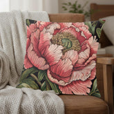 Pink Peony Pillow, Vintage Floral Cushion, Botanical Throw Pillow, William Morris Inspired Pillowcase, Elegant Home Accent, Peony Lover Gift