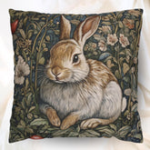 Woodland Rabbit Throw Pillow Covers, Animal William Morris Print, Living Room Sofa Cushion Cover, Throw Pillow Case, Couch Square Pillows