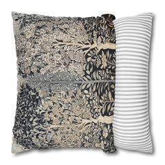 William Morris Forest Pillow, Vintage Botanical Throw Pillow, Neutral Cushion for Living Room, Botanical Accent Pillow for Home Decor