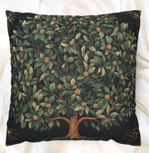 Ornamental Botanical Tree Throw Pillow, Vintage Garden Foliage Cushion, Classic Greenery Decor, Timeless Nature Accent Pillow