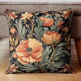 Warm Garden Floral Pillow, William Morris Botanical Cushion, Vintage Flower Throw Pillow, Nature Inspired Pillowcase, Cozy Couch Accent