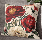 Vintage Floral Botanical Decorative Pillow, Flower Accent Pillow or Case
