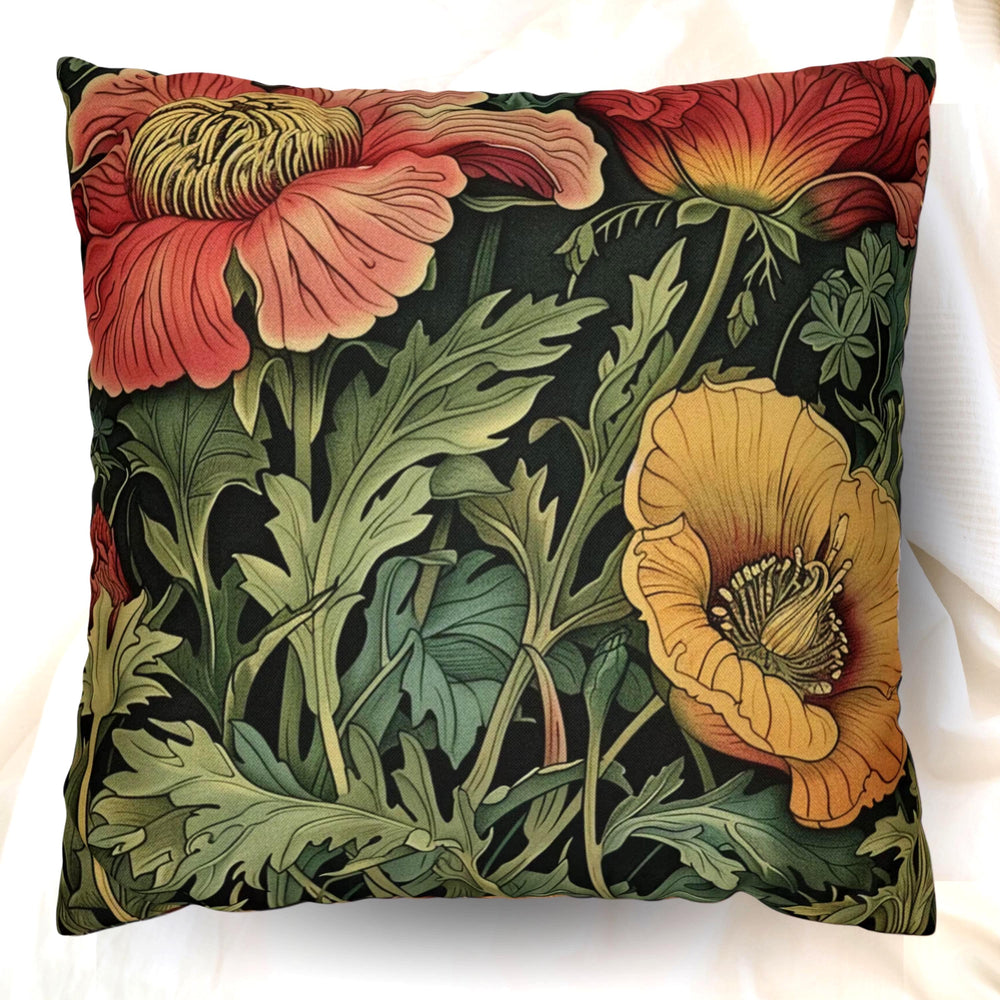 Vintage Floral Art Nouveau Throw Pillow Home Decor, Botanical Accent Pillow, Home Decor Gift