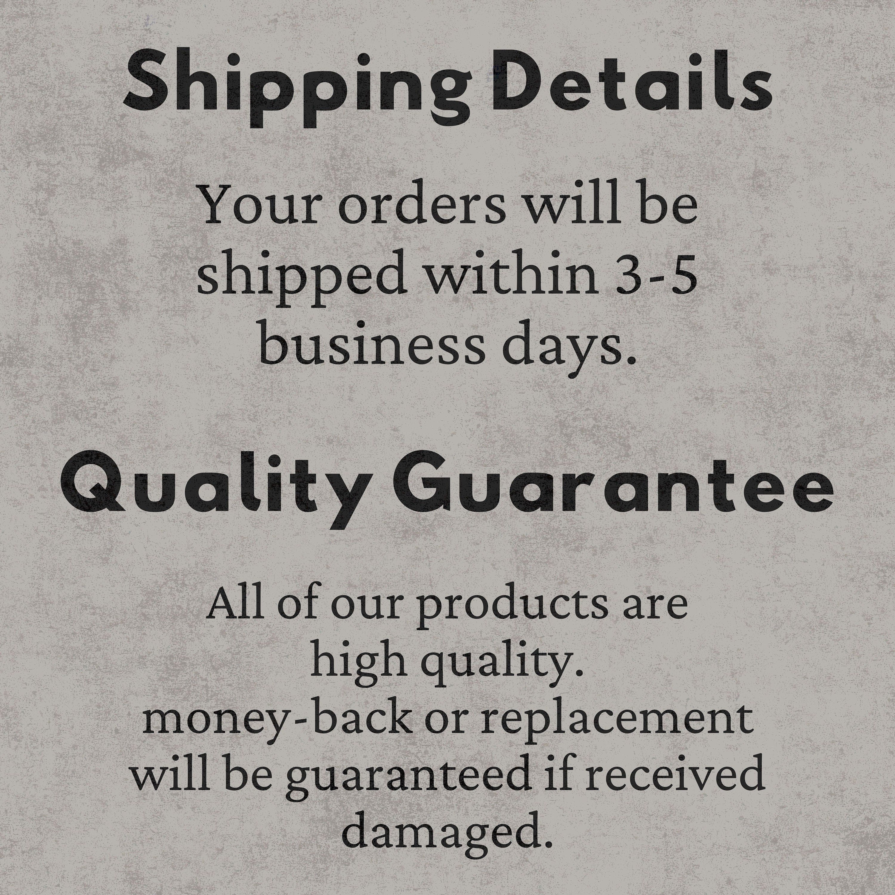 a black and white advertisement for quality guarantee