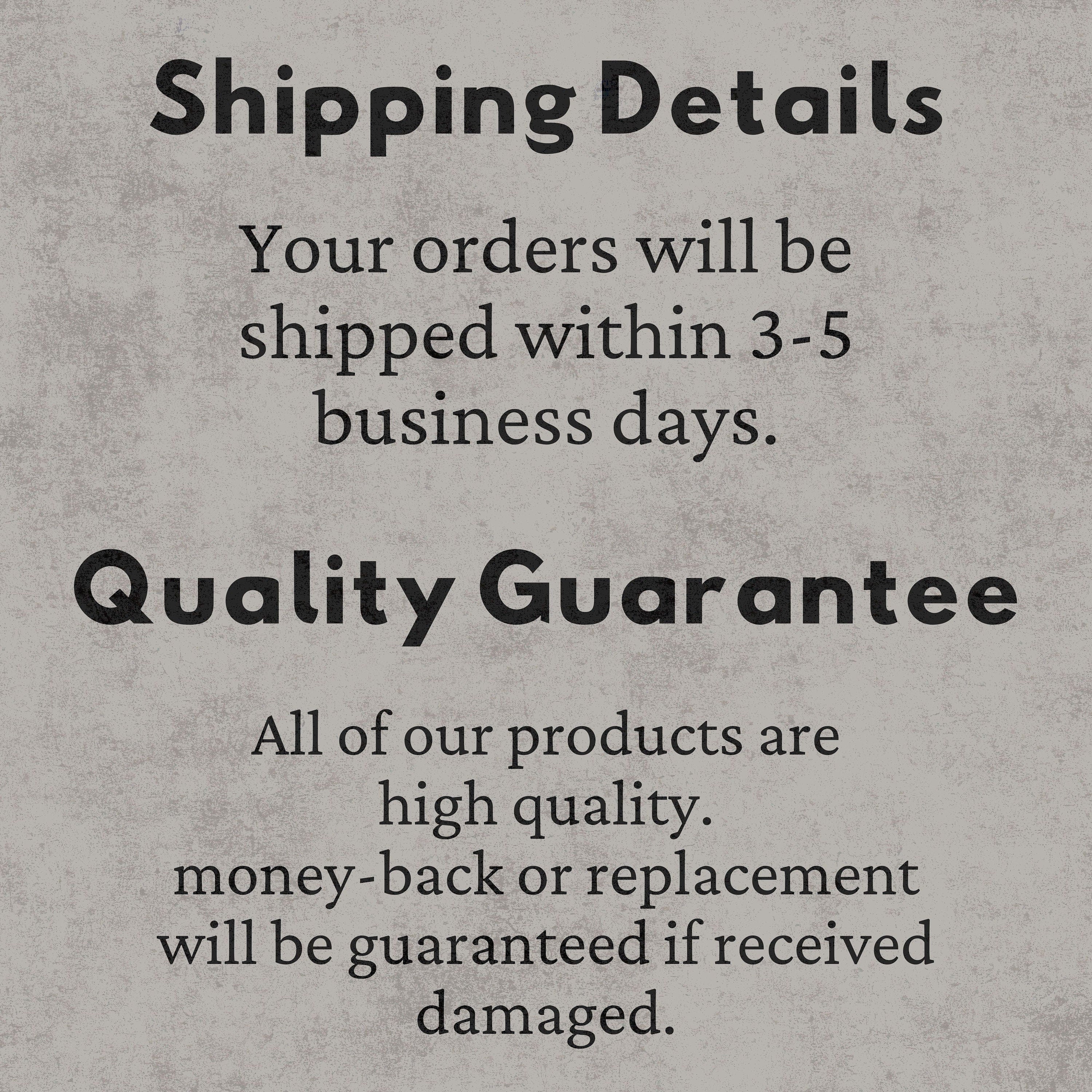 a black and white advertisement for quality guarantee