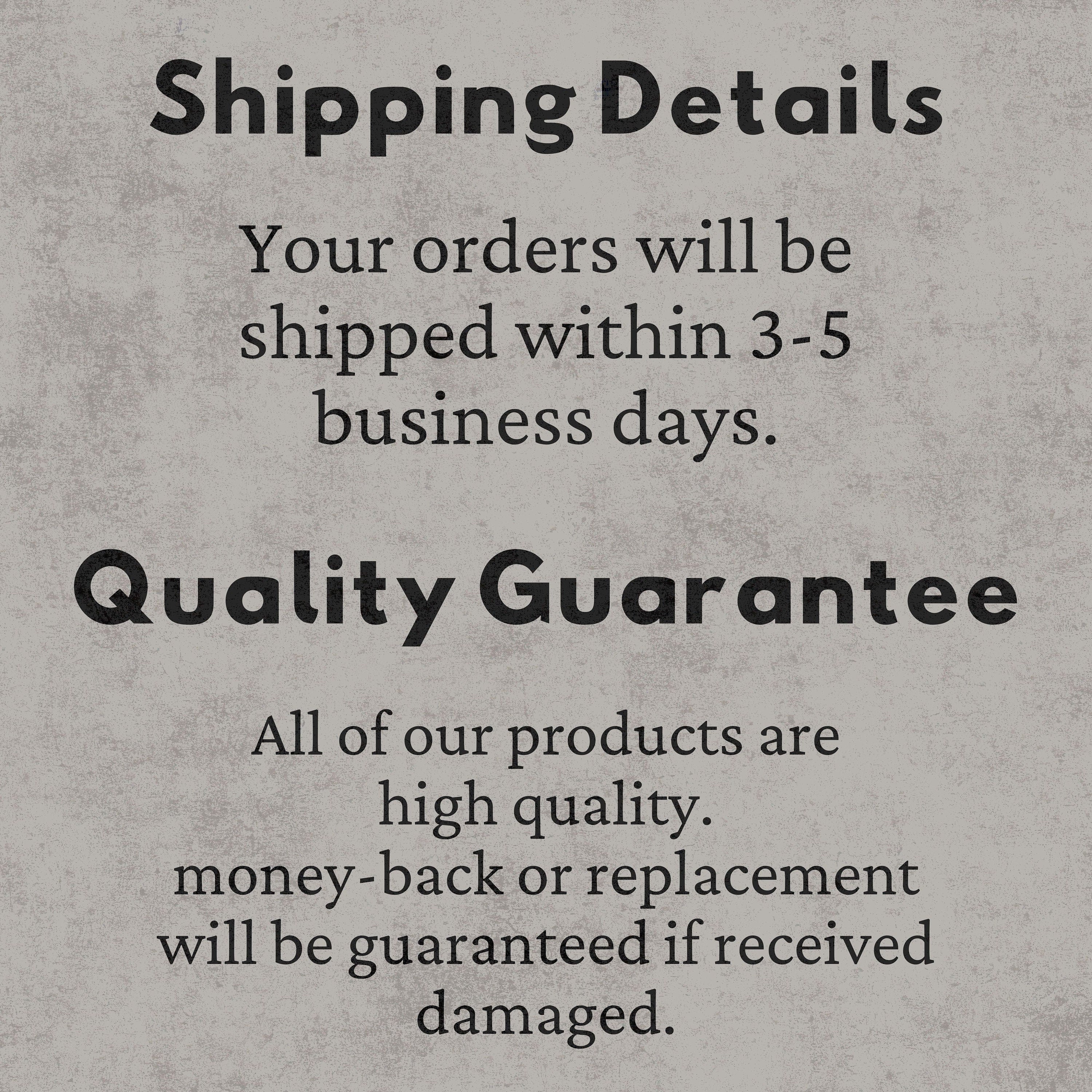 a black and white advertisement for quality guarantee