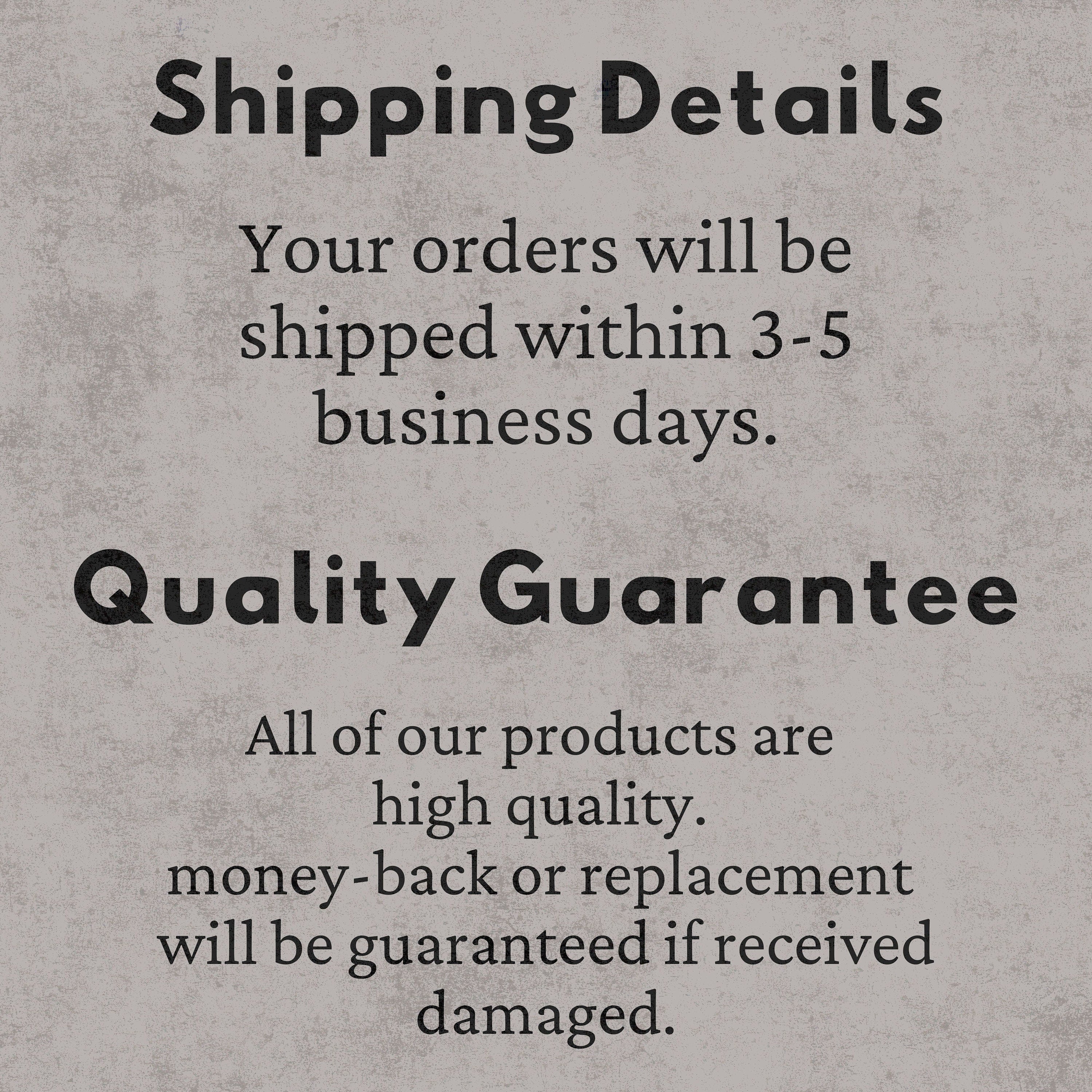 a black and white advertisement for quality guarantee