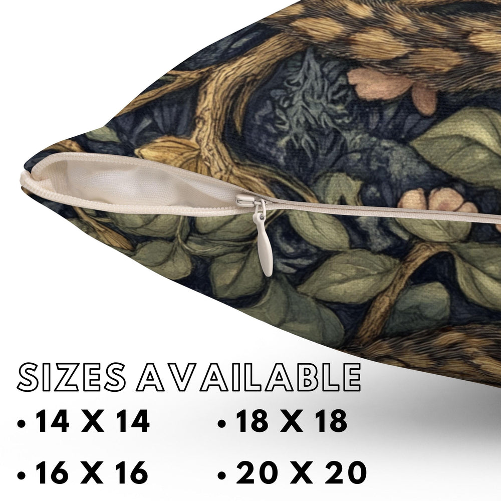 Possum Pillow William Morris Inspired, Botanical Pillow, Vintage Home, Home Decor, Victorian Floral, Art Nouveau Decor, Woodland Animals