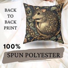 Possum Pillow William Morris Inspired, Botanical Pillow, Vintage Home, Home Decor, Victorian Floral, Art Nouveau Decor, Woodland Animals