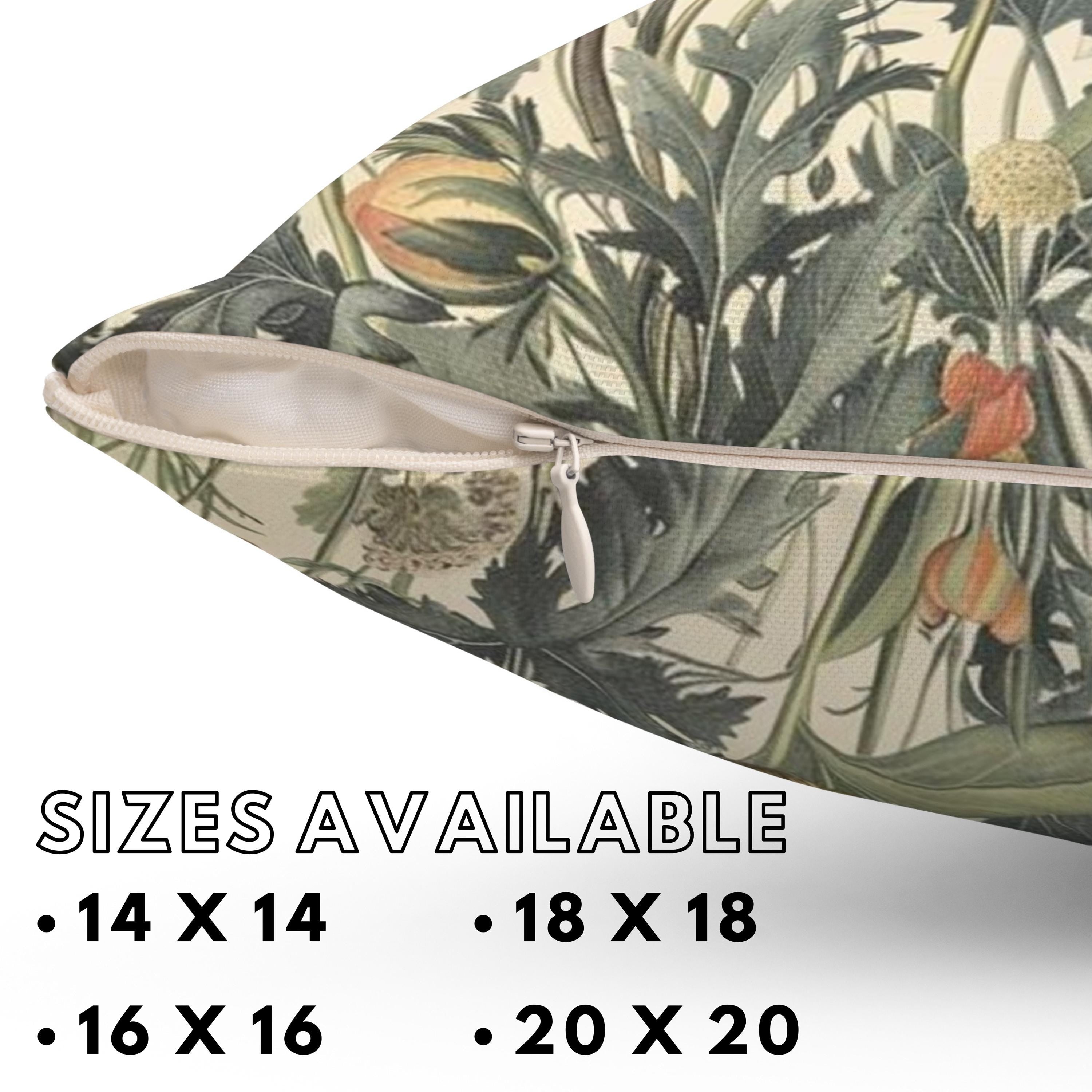 William Morris Wildflowers Pillow, Vintage Floral Throw Pillow, Botanical Accent Pillow for Living Room or Bedroom, Floral Pillow Case