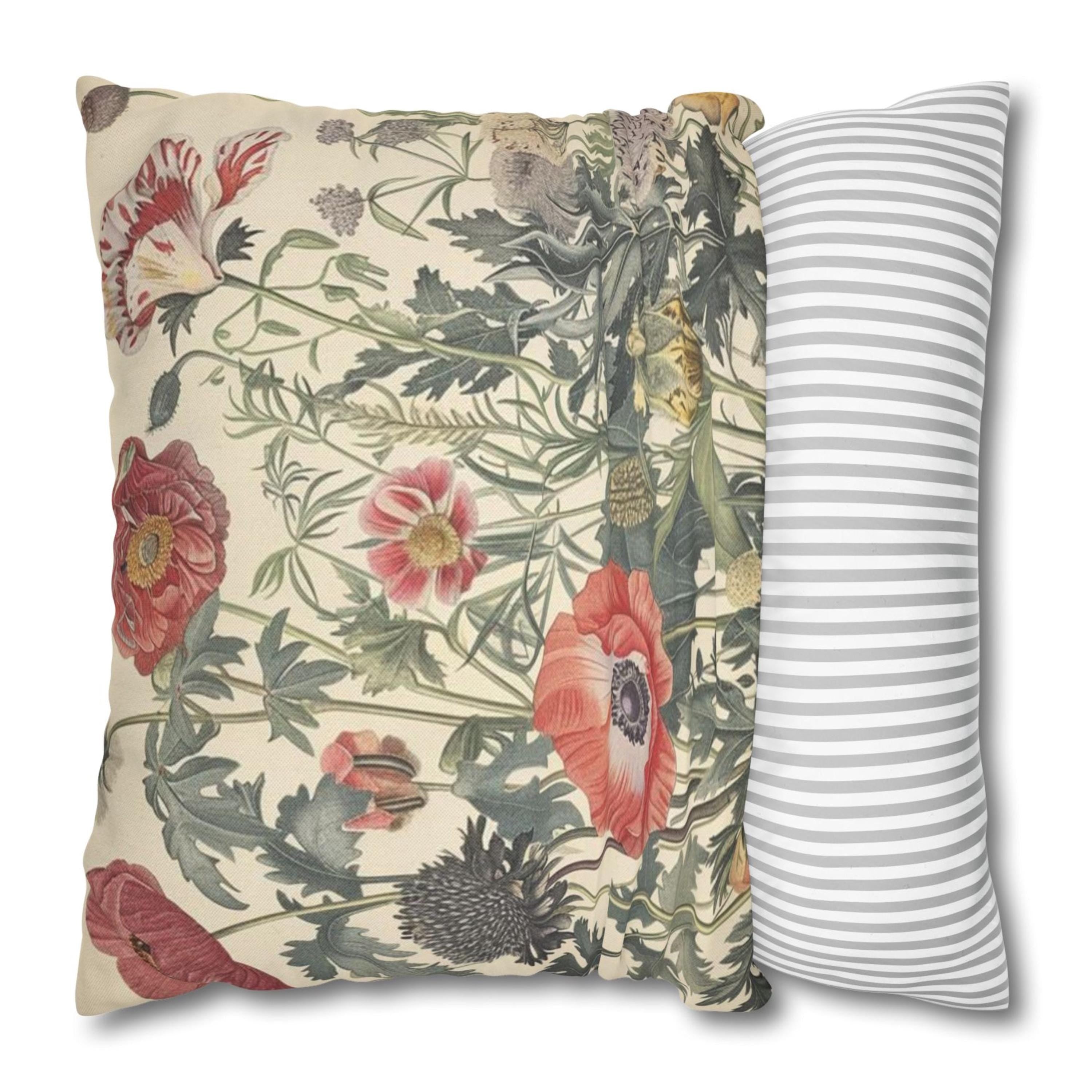 William Morris Wildflowers Pillow, Vintage Floral Throw Pillow, Botanical Accent Pillow for Living Room or Bedroom, Floral Pillow Case