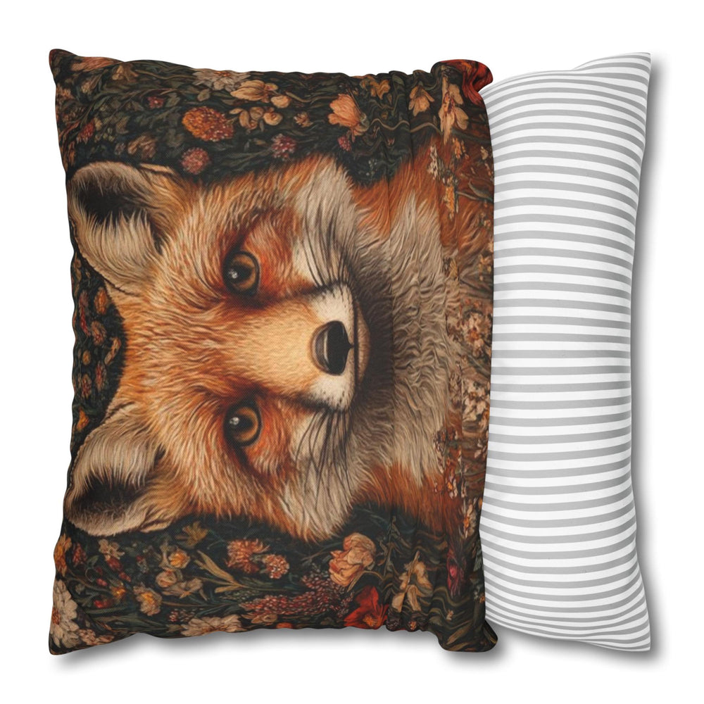 William Morris Fox Pillow, Vintage Animal Pillow Cover, Botanical Throw Pillow for Living Room or Bedroom, Nature-Inspired Accent Pillow