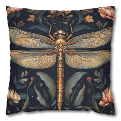William Morris Dragonfly Pillow, Vintage Insect Accent Pillow, Botanical Throw Pillow, Floral Insect Cushion, Nature-Inspired Pillow Case