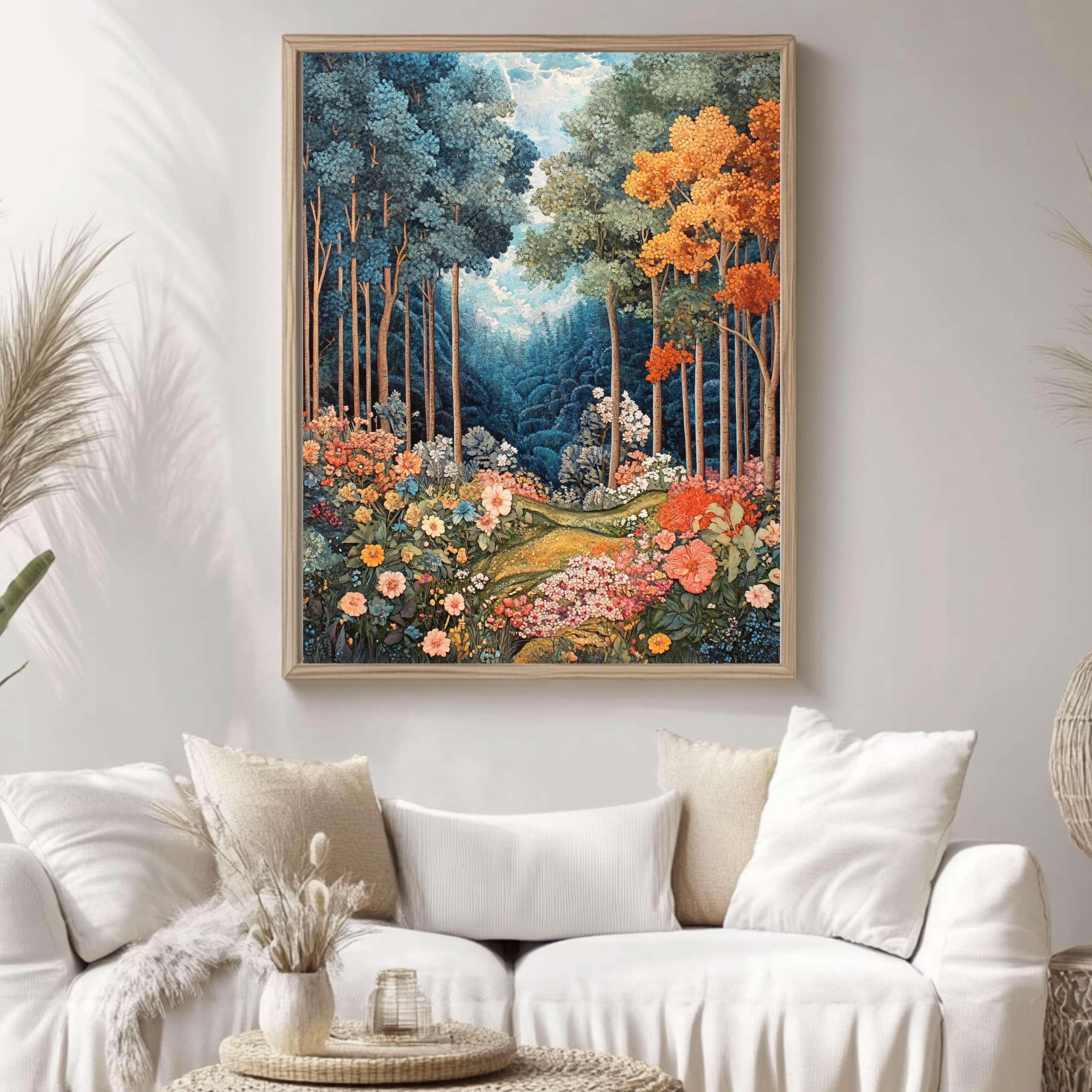 William Morris Summer Forest Art, Living Room Wall Art, Vintage Forest Art Print, Nature Inspired Gallery, William Morris Print