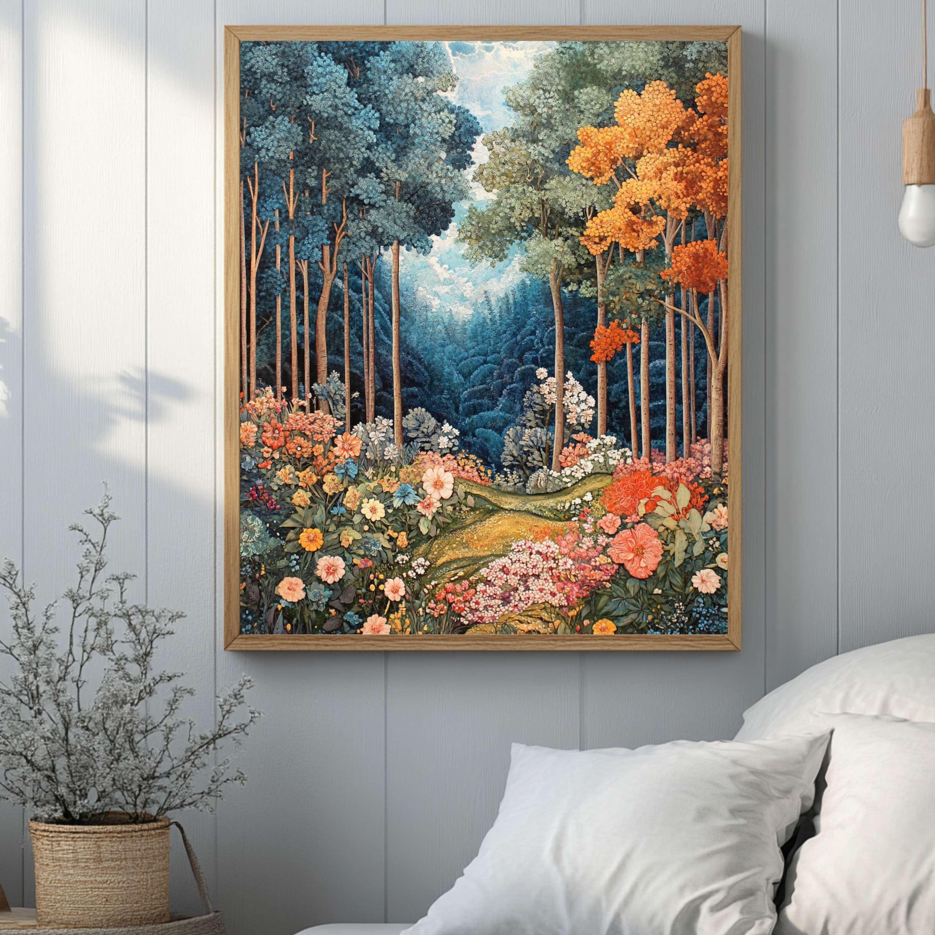 William Morris Summer Forest Art, Living Room Wall Art, Vintage Forest Art Print, Nature Inspired Gallery, William Morris Print
