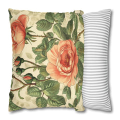 William Morris Rose Pillow, Art Nouveau Floral Pillow Cover for Sofa or Bed, Vintage William Morris Style Cushion, Botanical Throw Pillow