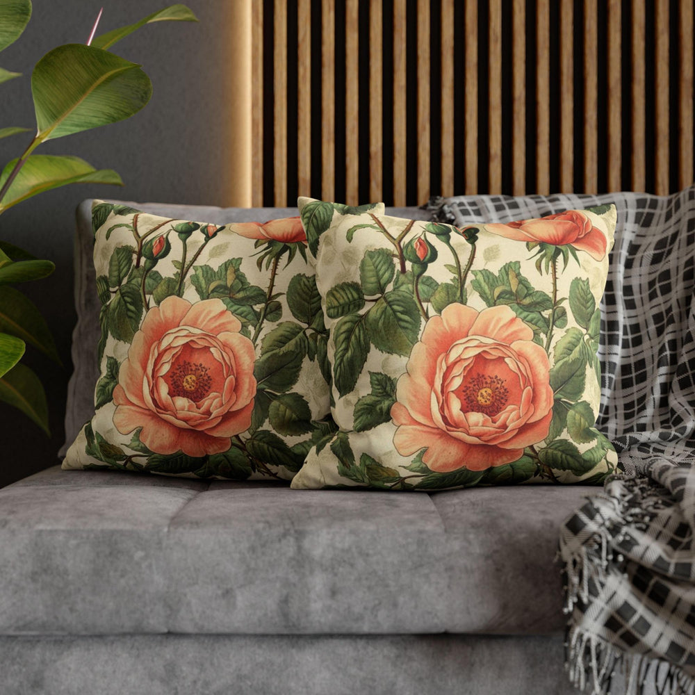 William Morris Rose Pillow, Art Nouveau Floral Pillow Cover for Sofa or Bed, Vintage William Morris Style Cushion, Botanical Throw Pillow
