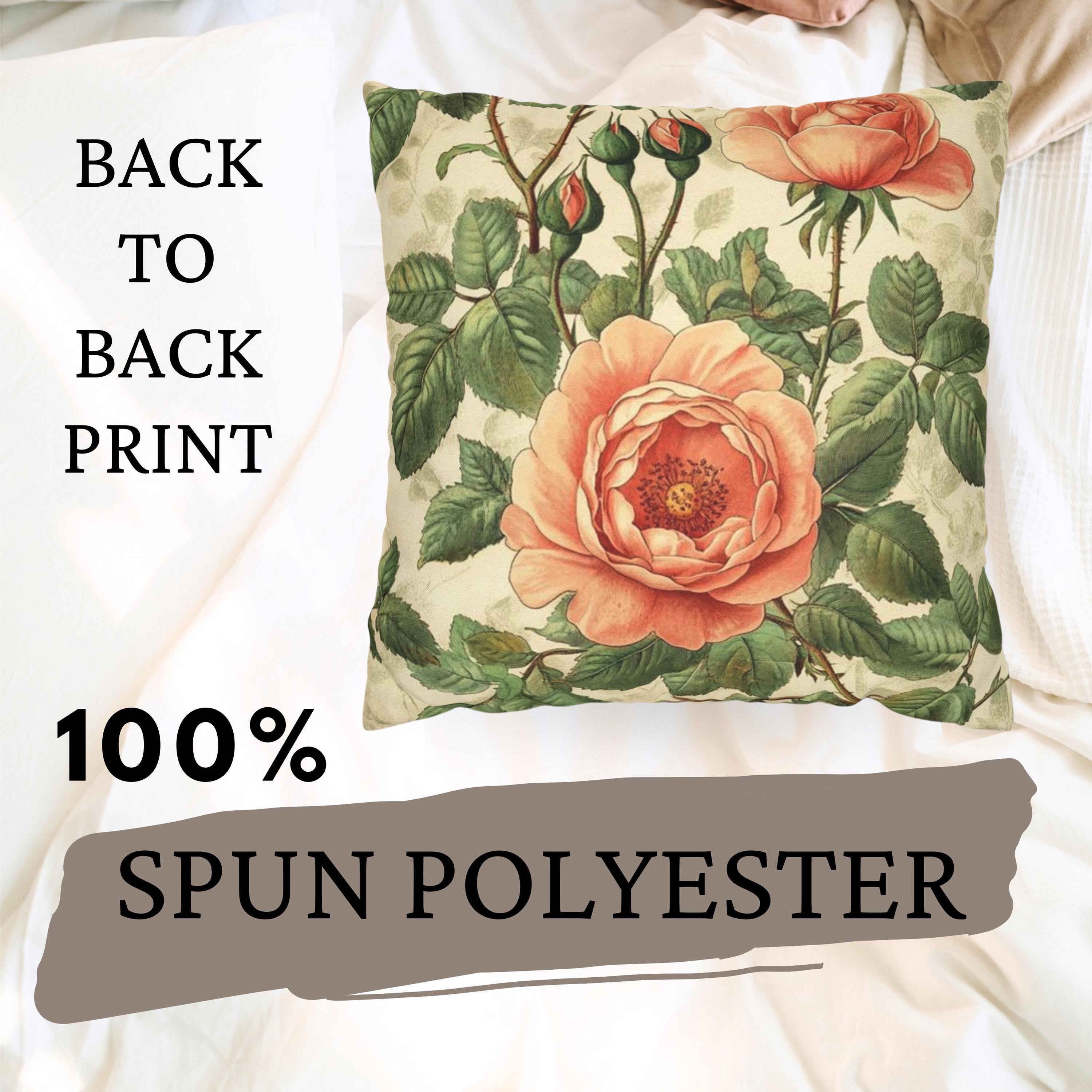 William Morris Rose Pillow, Art Nouveau Floral Pillow Cover for Sofa or Bed, Vintage William Morris Style Cushion, Botanical Throw Pillow