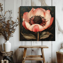 Botanical Canvas Art, Vintage Botanical Horizontal Canvas Art, Rustic Nature-Inspired Artwork, Cottagecore Botanical Print