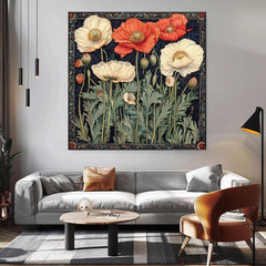 Floral William Morris Wall Art, Vintage Wall Art, Living Room Wall Art, Floral Wall Art, Above Bed Decor, Morris Inspired Wall Canvas