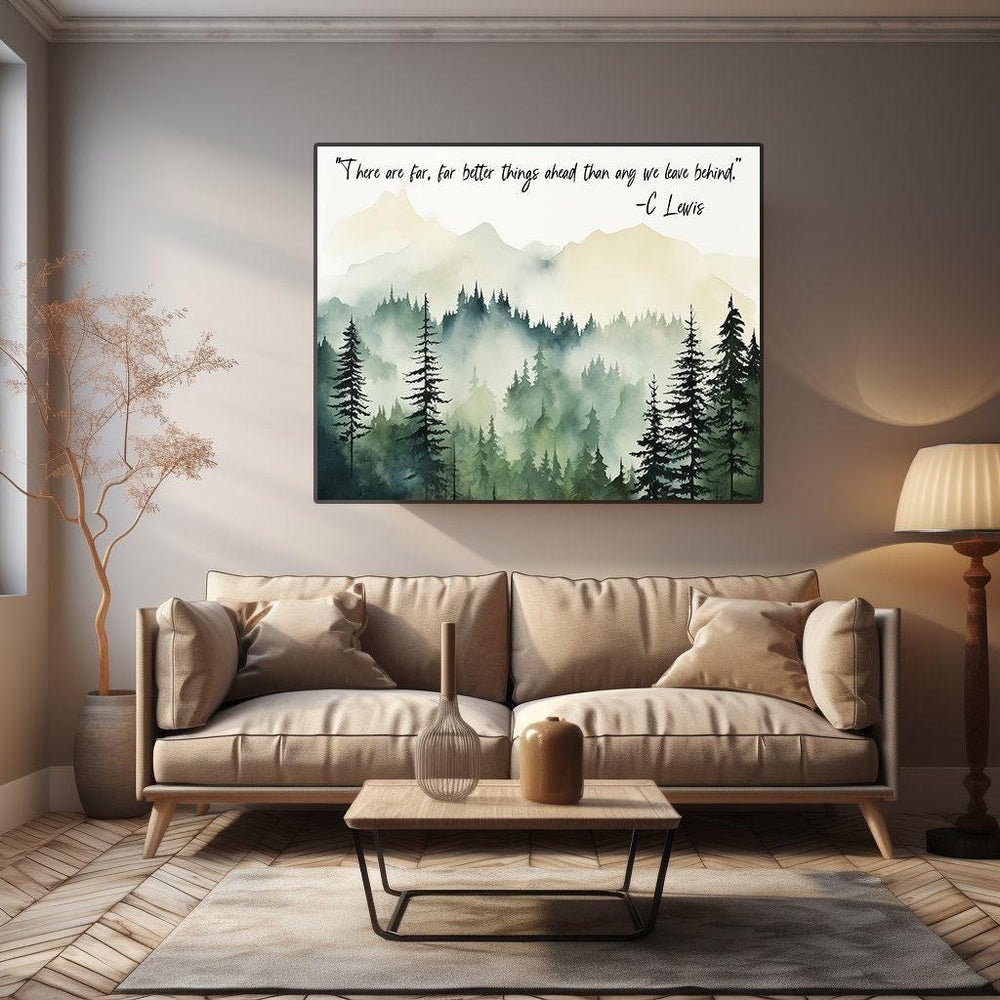 CS Lewis Quote Canvas Art, Inspirational Wall Art, Motivational Poster, Positive Quote Art, Sobriety Gift, Encouragement Gift