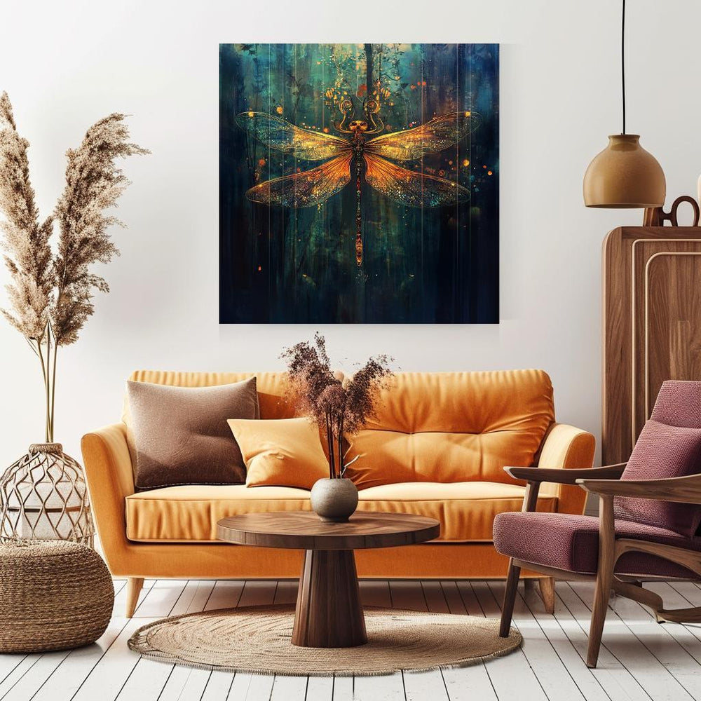 Mystical Dragonfly Wall Art, Spiritual Wall Art, Large Wall Art, Nature Wall Art, Above Bed Decor, Insect Wall Art, Mystical Wall Decor