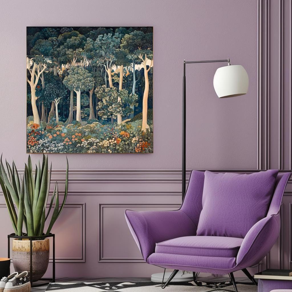 Forest Wall Canvas Art, William Morris Wall Art, Forest Wall Art, Grandma Gift, Nature Wall Art, Aesthetic Wall Art, Vintage Wall Art Canvas