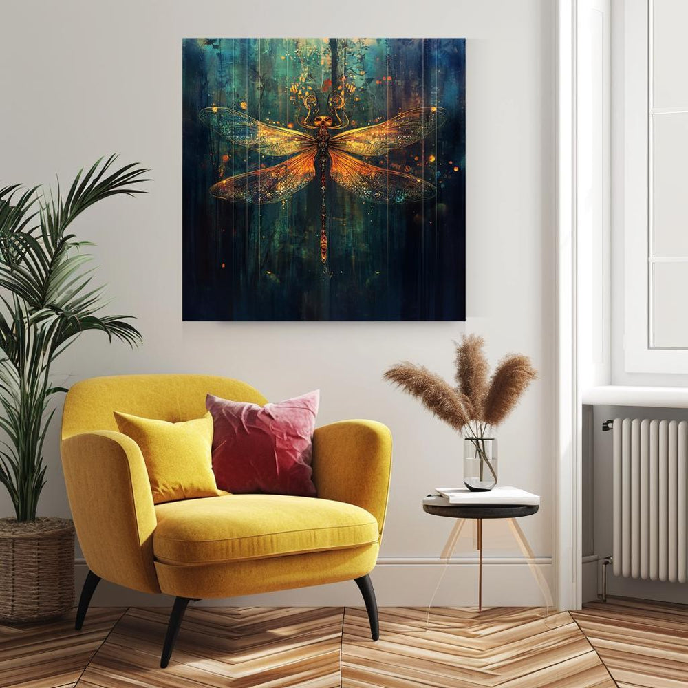 Mystical Dragonfly Wall Art, Spiritual Wall Art, Large Wall Art, Nature Wall Art, Above Bed Decor, Insect Wall Art, Mystical Wall Decor