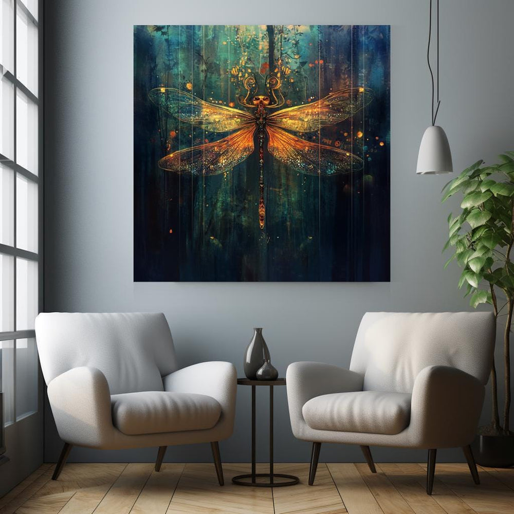 Mystical Dragonfly Wall Art, Spiritual Wall Art, Large Wall Art, Nature Wall Art, Above Bed Decor, Insect Wall Art, Mystical Wall Decor