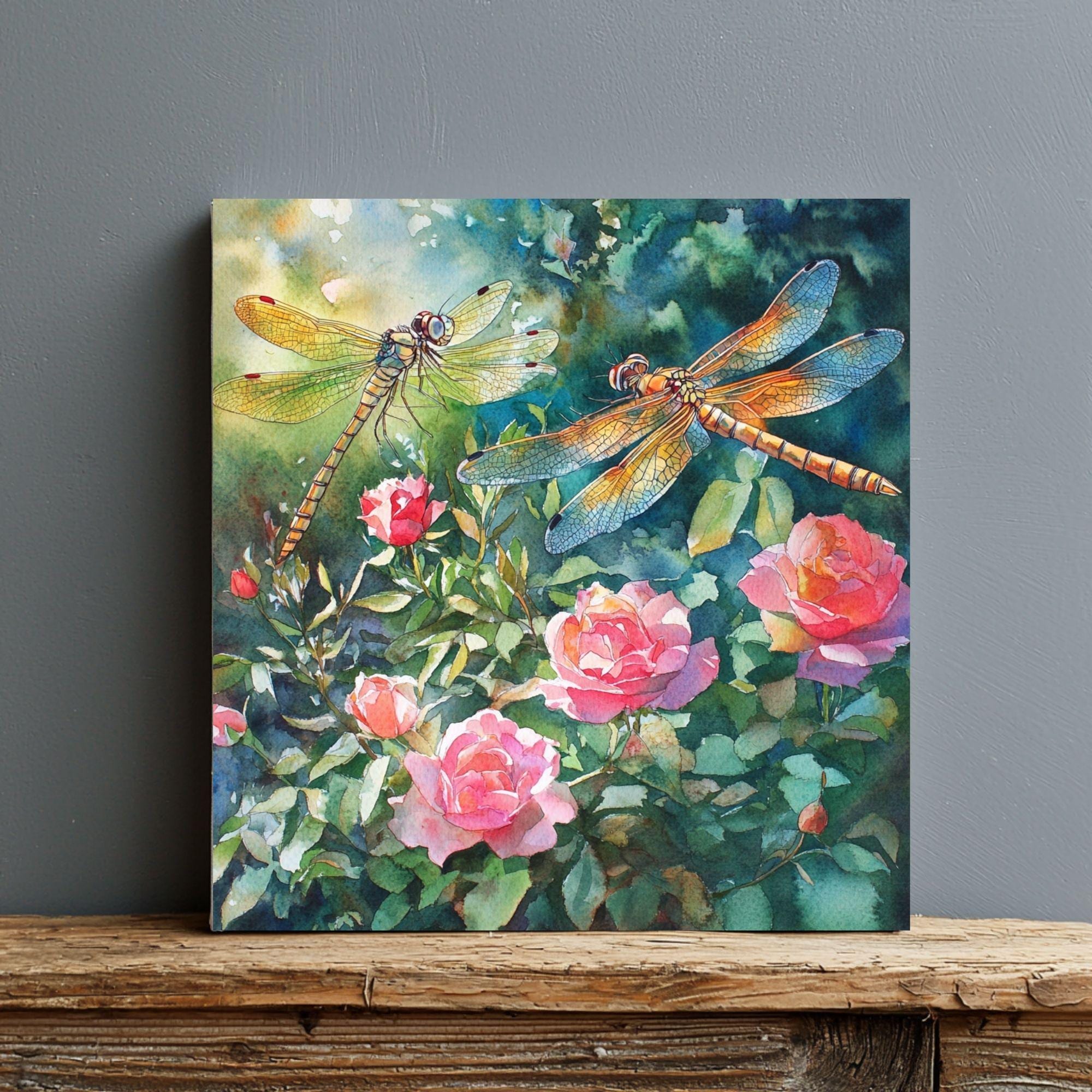 Flower Canvas Art, Vibrant Floral Wall Decor, Modern Boho Artwork for Living Room or Bedroom, Unique Gift for Art Lovers