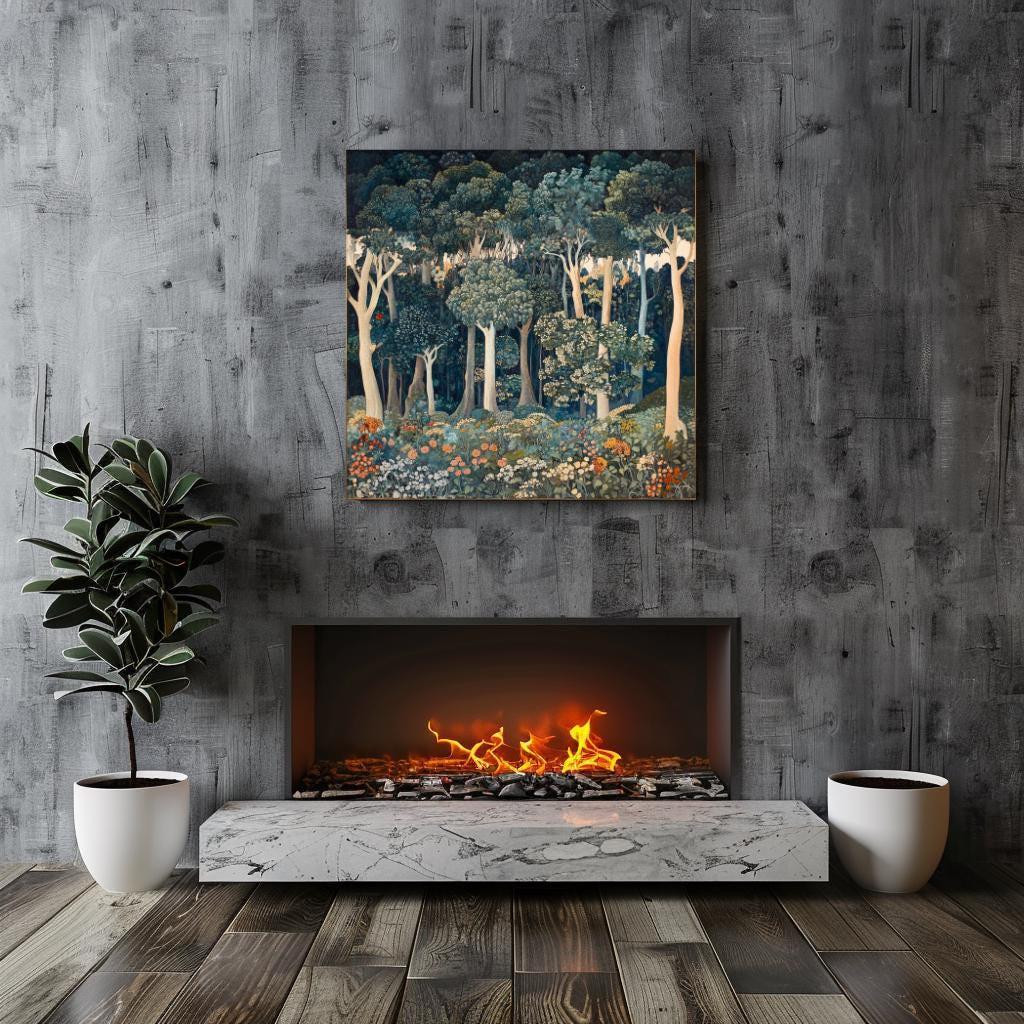 Forest Wall Canvas Art, William Morris Wall Art, Forest Wall Art, Grandma Gift, Nature Wall Art, Aesthetic Wall Art, Vintage Wall Art Canvas