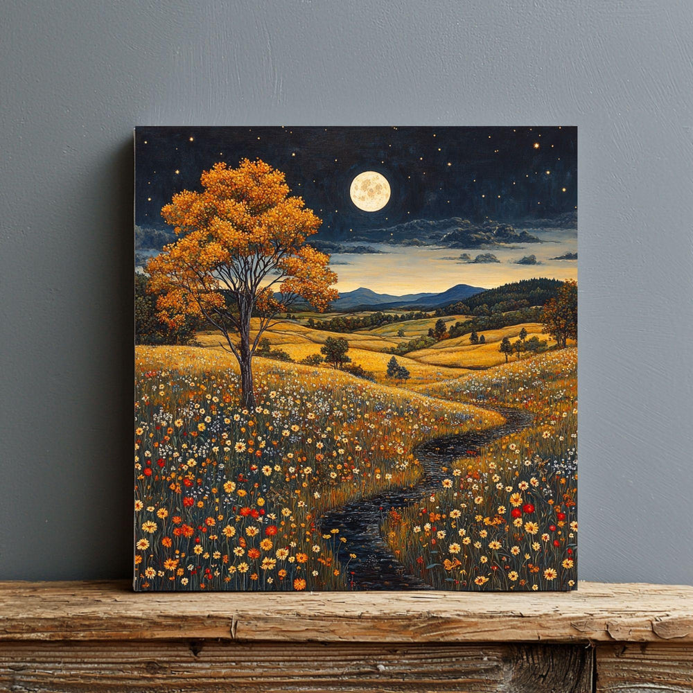 William Morris Art Autumn Forest Canvas Wall Art, Vintage Botanical Art, Rustic Autumn Decor, Elegant Seasonal Canvas Print