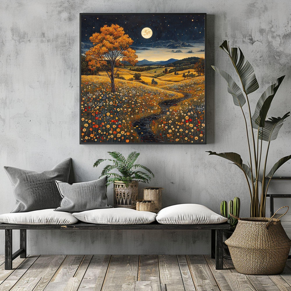 William Morris Art Autumn Forest Canvas Wall Art, Vintage Botanical Art, Rustic Autumn Decor, Elegant Seasonal Canvas Print