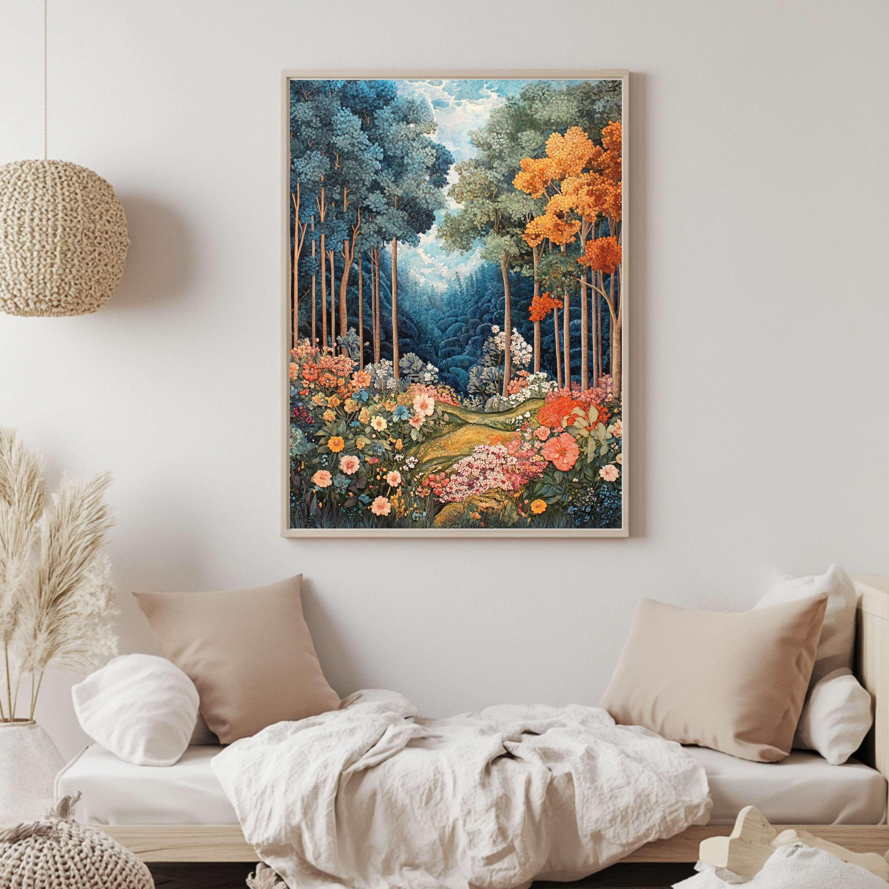 William Morris Summer Forest Art, Living Room Wall Art, Vintage Forest Art Print, Nature Inspired Gallery, William Morris Print
