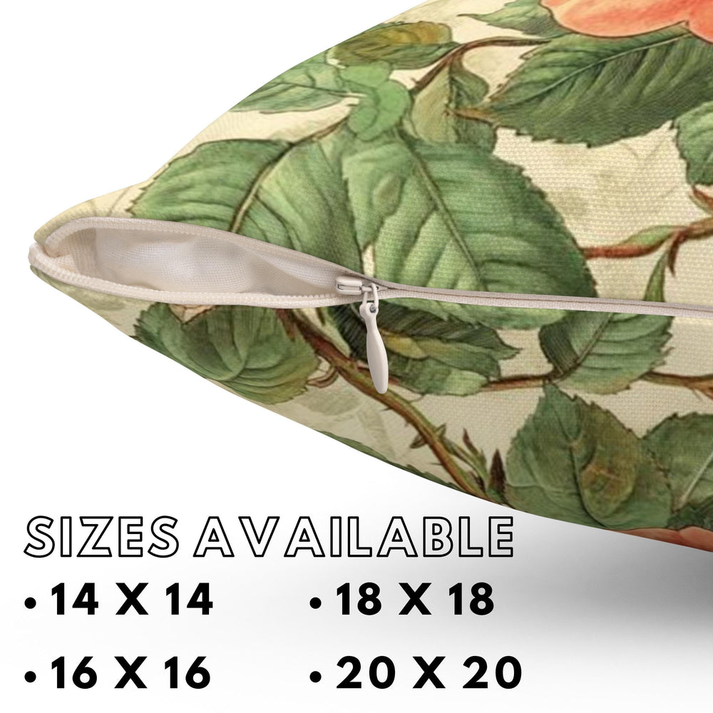 William Morris Rose Pillow, Art Nouveau Floral Pillow Cover for Sofa or Bed, Vintage William Morris Style Cushion, Botanical Throw Pillow