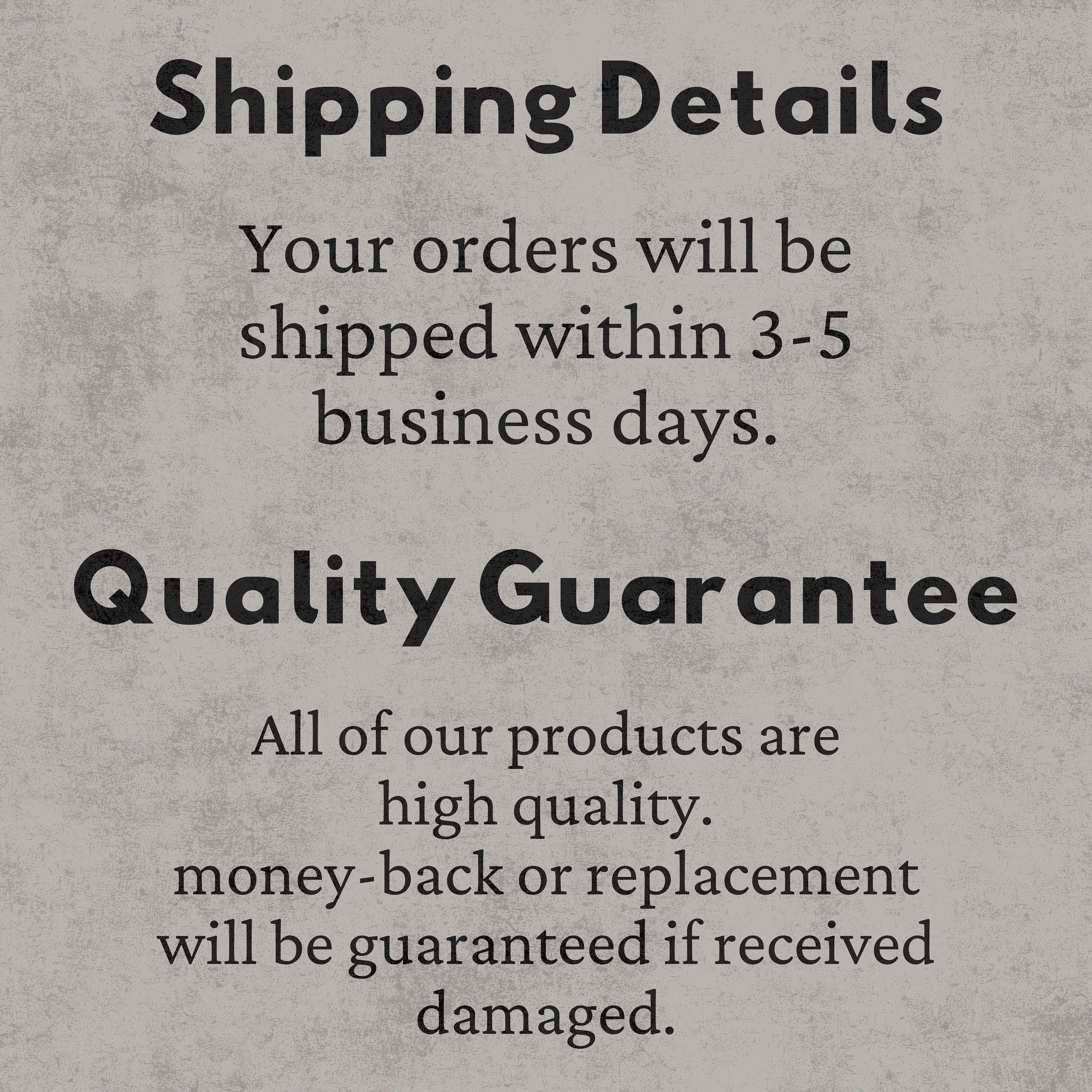 a black and white advertisement for quality guarantee